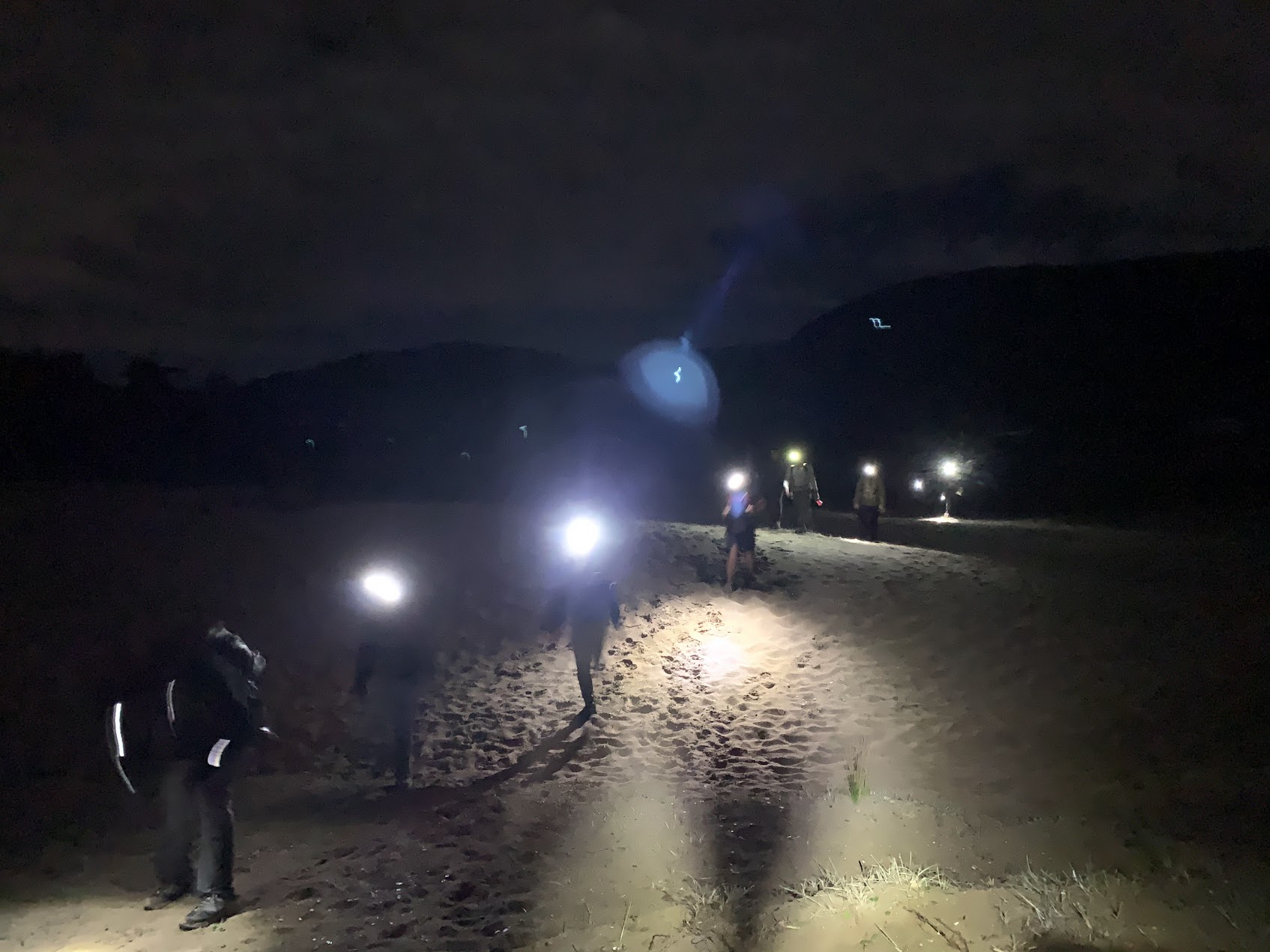 Hiking through the dark
